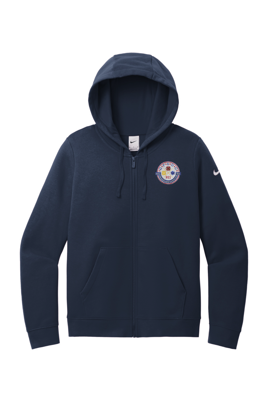 Nike Women's Club Fleece Sleeve Swoosh Full-Zip Hoodie NKFD9890